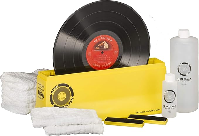 Spin-Clean Record Washer MKII Deluxe Kit - Offering Five Extra Drying Cloths, Extra 32oz. Fluid & Extra Brushes Compared to Standard"Complete" Kit