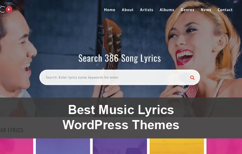 Best Music Lyrics WordPress Themes